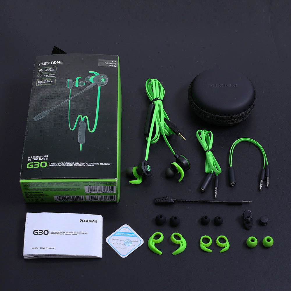 Dual-Driver In-Ear Gaming Headset with Noise-Cancelling Mic – 3.5mm Wired Earbuds for PS5, Xbox Series X|S, Nintendo Switch, and Mobile Gaming