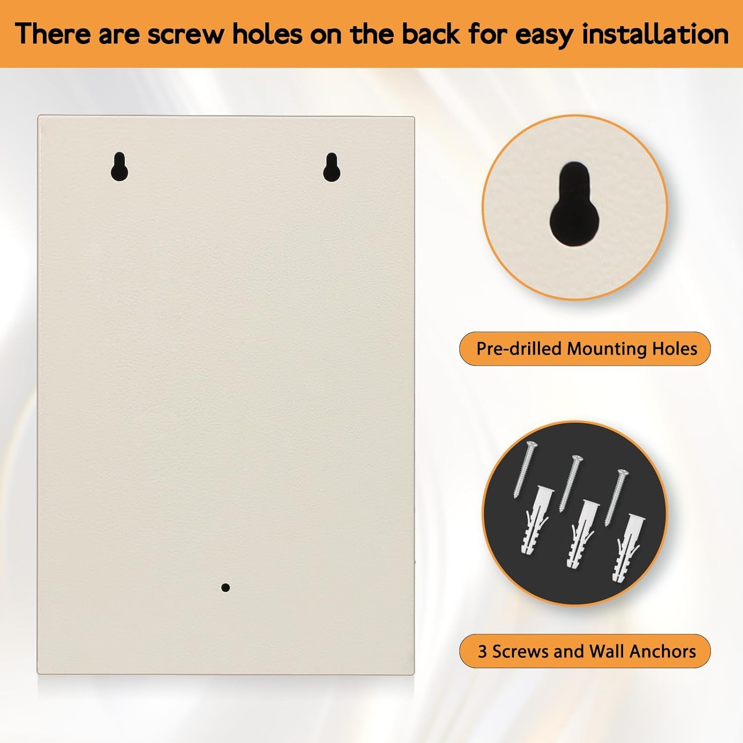 Key Storage Lock Box with Code,Locking Key Cabinet,40 Key Management Wall Mount with Combination Lock,Key Hooks & Tags Key Labels,(Beige,40 Key)