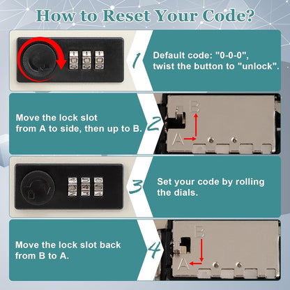 Key Storage Lock Box with Code,Locking Key Cabinet,40 Key Management Wall Mount with Combination Lock,Key Hooks & Tags Key Labels,(Beige,40 Key)