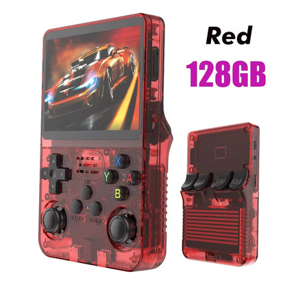 R36S Retro Handheld Game Console - 3.5" IPS Screen, Linux System, 64GB/128GB Games - Perfect Gift for Kids!