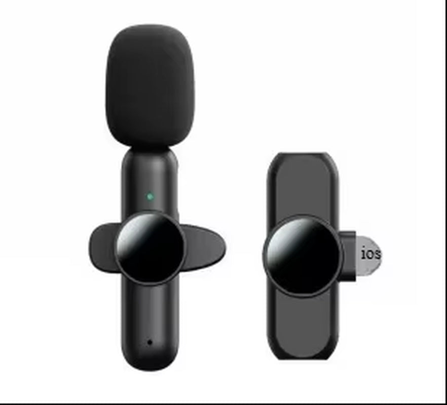 Mini Wireless Lavalier Microphone Noise Cancelling for Iphone Android Cameras - Portable Wireless Mic for Live Interviews