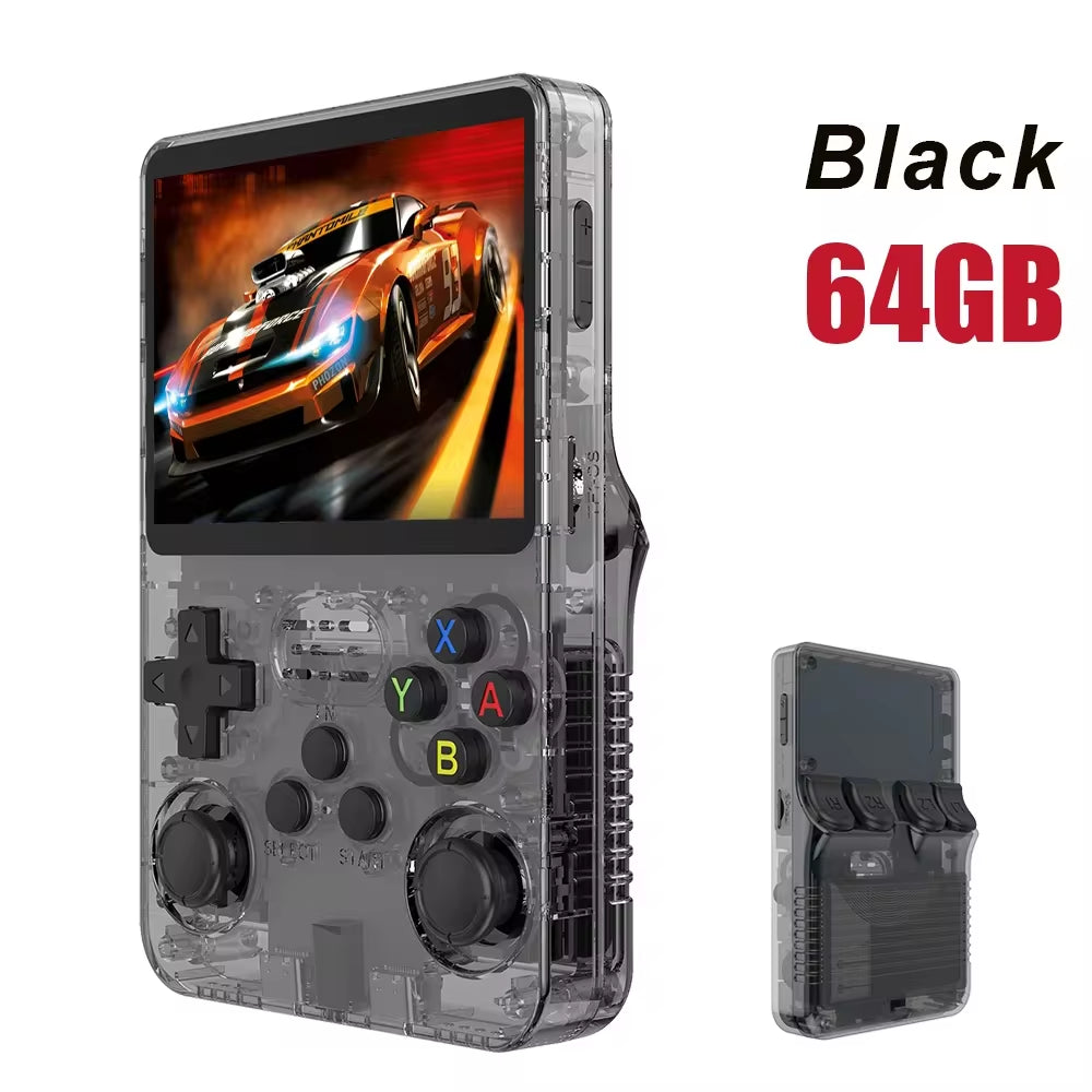 R36S Retro Handheld Game Console - 3.5" IPS Screen, Linux System, 64GB/128GB Games - Perfect Gift for Kids!