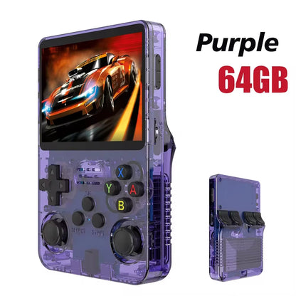 R36S Retro Handheld Game Console - 3.5" IPS Screen, Linux System, 64GB/128GB Games - Perfect Gift for Kids!