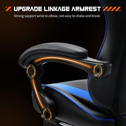 Sweetcrispy Ergonomic Gaming Chair – Reclining Racing Style with Lumbar Support