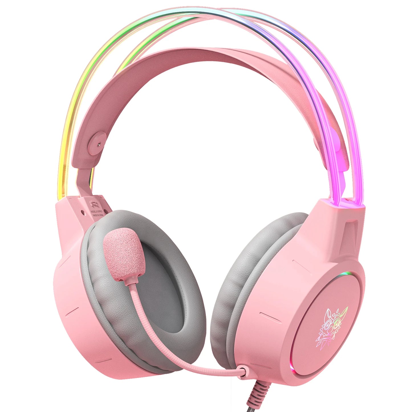 LED Wired Gaming Headset with Mic — Cat Ear & Classic Styles, USB, 20Hz–20kHz, Black & Pink