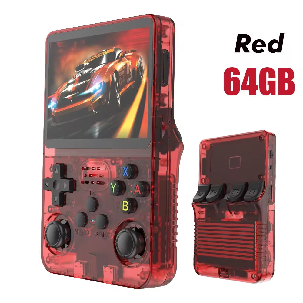 R36S Retro Handheld Game Console - 3.5" IPS Screen, Linux System, 64GB/128GB Games - Perfect Gift for Kids!