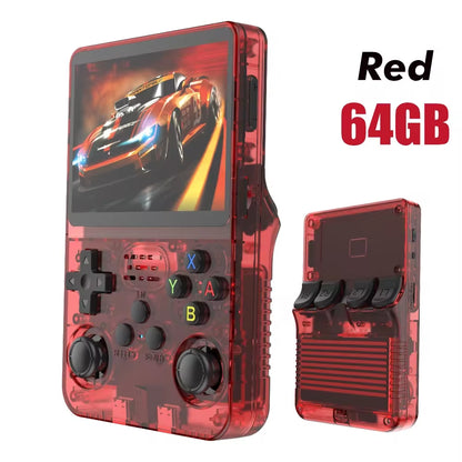 R36S Retro Handheld Game Console - 3.5" IPS Screen, Linux System, 64GB/128GB Games - Perfect Gift for Kids!