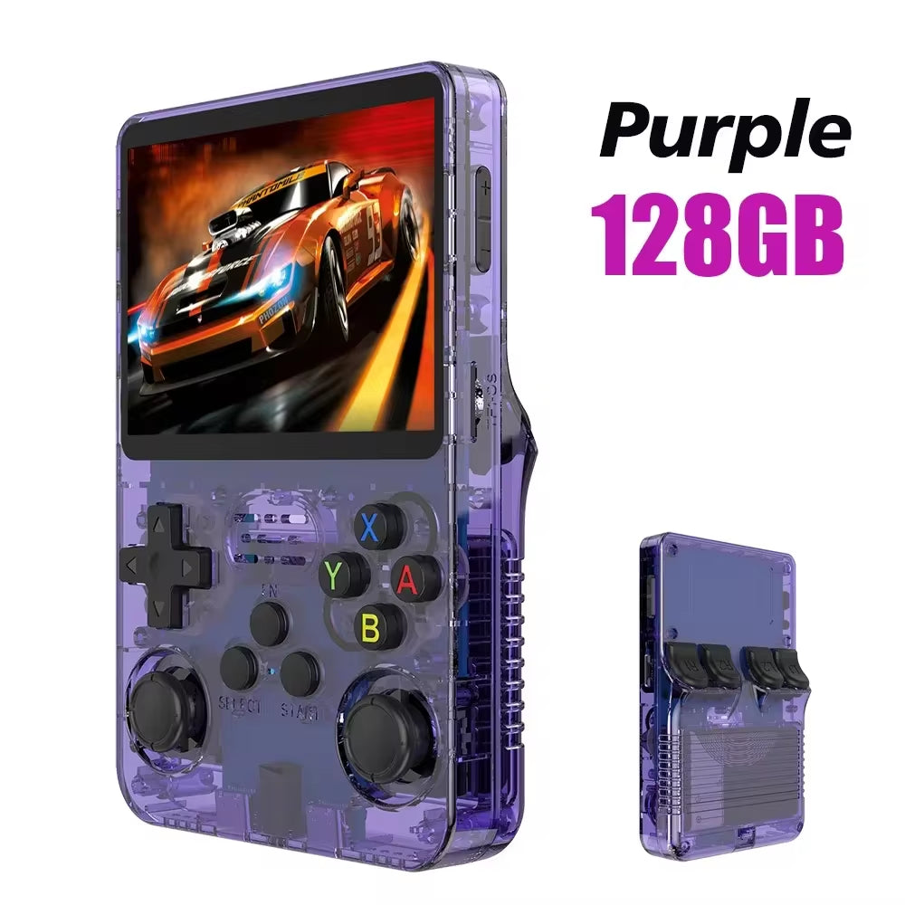 R36S Retro Handheld Game Console - 3.5" IPS Screen, Linux System, 64GB/128GB Games - Perfect Gift for Kids!
