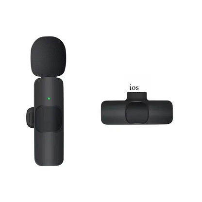 Mini Wireless Lavalier Microphone Noise Cancelling for Iphone Android Cameras - Portable Wireless Mic for Live Interviews