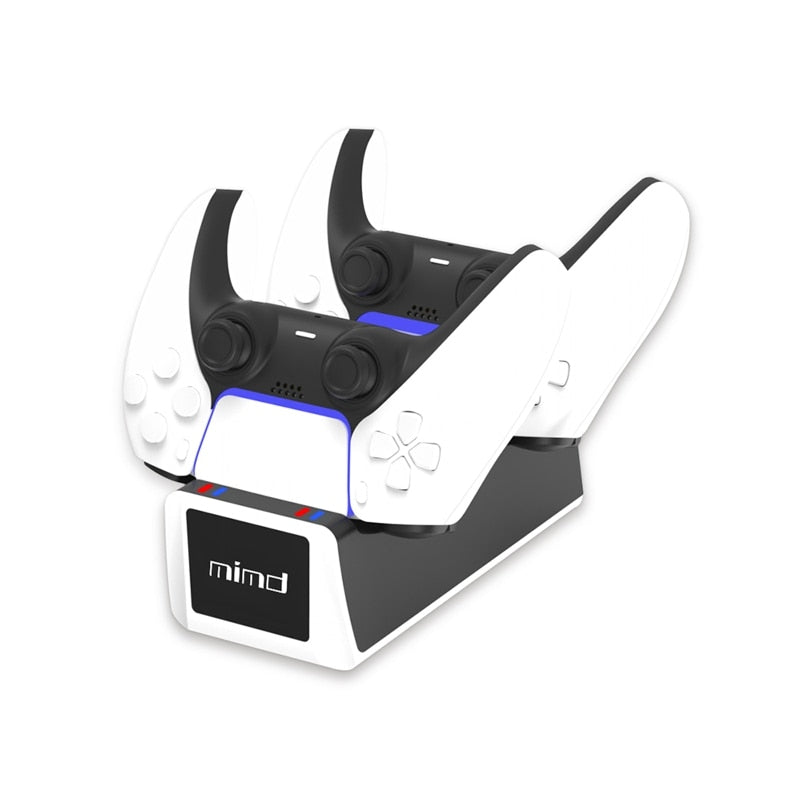 PS5 DualSense Controller Charger Dock – High-Speed Twin Charging Station with Intelligent Protection & USB-C Cable for PlayStation 5