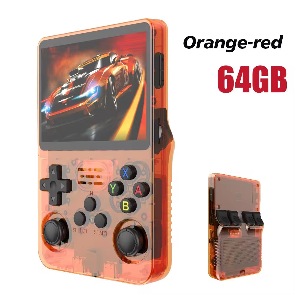 R36S Retro Handheld Game Console - 3.5" IPS Screen, Linux System, 64GB/128GB Games - Perfect Gift for Kids!